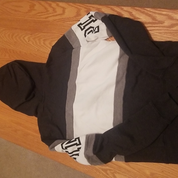 Pink VS S zip up hoodie black and gray - Picture 2 of 2